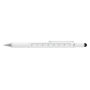 5-in-1 aluminium toolpen, wit
