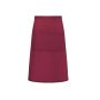 BISTRO APRON BASIC WITH POCKET, BORDEAUX, One size, KARLOWSKY