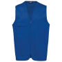 Bodywarmer polykatoen multizakken Royal Blue 4XL