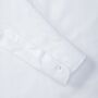 RUS Men LSL Tailored Polycot. Poplin Shirt, White, 4XL