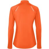 Estambul damessweater met lange mouwen en halve rits - Fire orange - S