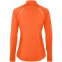 Estambul damessweater met lange mouwen en halve rits - Fire orange - S