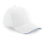 ATHLEISURE 6 PANEL CAP, WHITE/BRIGHT ROYAL, One size, BEECHFIELD