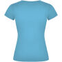 Victoria damesshirt met V-hals en korte mouwen - Turquoise - 3XL