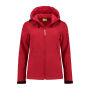 L&S Jacket Hooded Softshell for her 187c Red-L