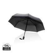 21" Impact AWARE™ RPET 190T auto open/dicht paraplu, zwart