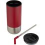 Grayson 480 ml RCS recycled insulated tumbler with straw - Red