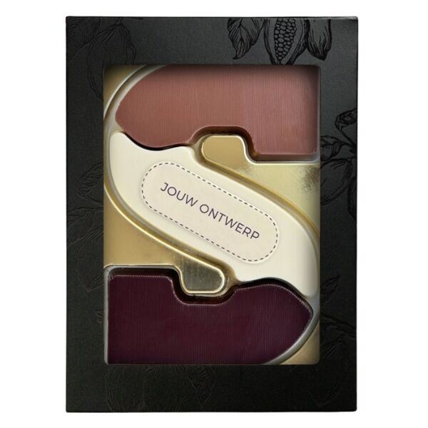 Luxe chocoladeletter S drie smaken Luxe chocoladeletter S drie smaken
