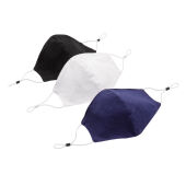 Herbruikbaar 2 laags katoenen gezichtsmasker, donkerblauw