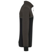 Ecologische uniseks sweater met ritskraag Black / Dark Grey 5XL