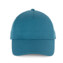 Canvaskatoenen pet met 5 panelen - K-up Gold Label Cadet Blue One Size