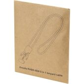 Ion 65 W 5-in-1 oplaadkabel met lanyard van gerecycled plastic - Wit