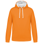 Sweater met contrasterende capuchon Orange / White XXL