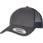 Tweekleurige Retro Truckerpet Charcoal / Navy One Size