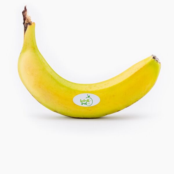 Banaan met full color fruitsticker