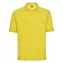 RUS Men Classic Polycotton Polo, Yellow, XS
