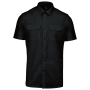 Herenpilootoverhemd korte mouwen Black S