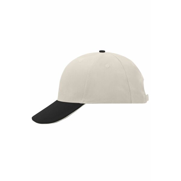 6 Panel Sandwich Cap light grey/black/light grey one size 6 Panel Sandwich Cap light grey/black/light grey one size