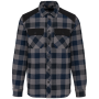 Geruit overshirt met zakken Storm Grey / Navy Checked / Black S
