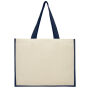 Varai 320 g/m² canvas en jute boodschappentas 23L - Navy