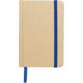 Gerecycled papieren notitieboek (A6) John blauw