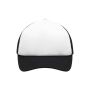 5 Panel Polyester Mesh Cap for Kids white/black one size