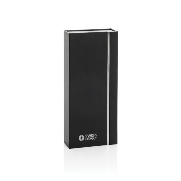 Swiss peak OSLO recycled stainless steel deluxe pen set, zwart Swiss peak OSLO recycled stainless steel deluxe pen set, zwart