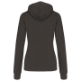 Damessweater met capuchon in contrasterende kleur Dark Grey / Black S