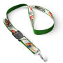 Afneembare polyester keycord met gesublimeerde satijnen overlay