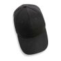 Impact AWARE™ 6 panel 280gr gerecycled katoenen cap, zwart