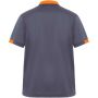 Samurai 160 g/m2 unisex antibacteriële polo met korte mouwen - Lood/Oranje - S