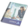Desk-Mate® A6 spiraal notitieboek met PP-omslag - Wit/Zwart - 50 pages