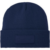 Boreas beanie met patch - Marineblauw Boreas beanie met patch - Marineblauw