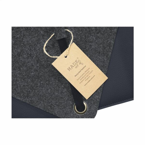 Recycled Felt & Apple Leather Laptop Sleeve 15/16" - schwarz Recycled Felt & Apple Leather Laptop Sleeve 15/16" - schwarz