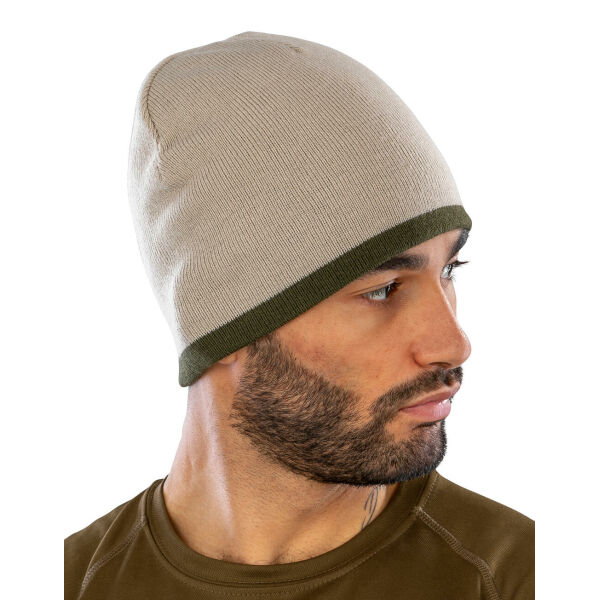 Soft Feel Cuffless Reversible Beanie - Black/Yellow - One Size Soft Feel Cuffless Reversible Beanie - Black/Yellow - One Size