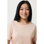IQONIQ Yala dames lichtgewicht gerecycled katoen t-shirt, peach nectar (L)