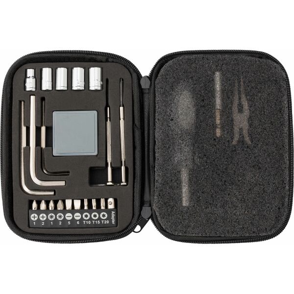 Gereedschapsset in PU lederen etui Lani zwart Gereedschapsset in PU lederen etui Lani zwart