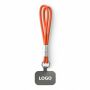 Sleutelhanger & telefoonhouder met koord met leren uiteinde.
