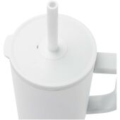 Brady 900 ml RCS gecertificeerde geïsoleerde beker met siliconen rietje - Wit