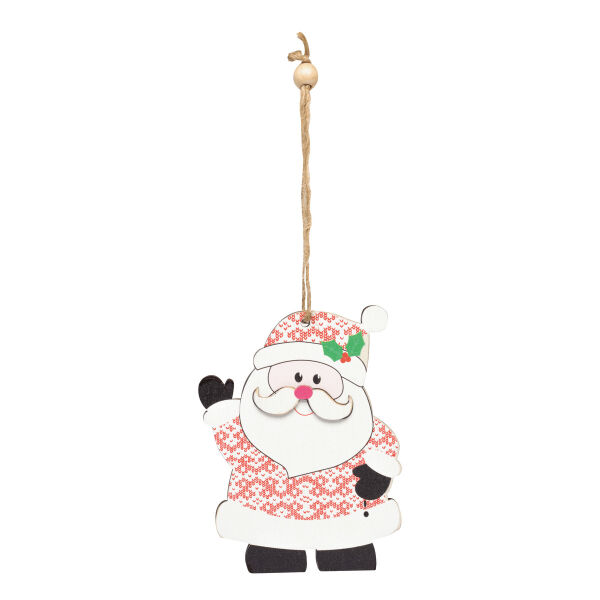 WOODEN CLAUS - Cadeau / boomhanger