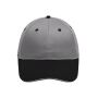 6 Panel Brushed Sandwich Cap light grey/black/light grey one size