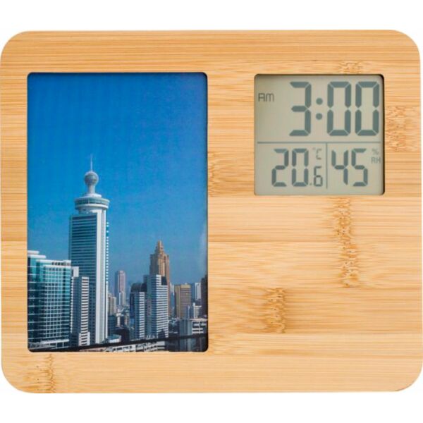 Weerstation Colton | Bamboe | Fotolijst