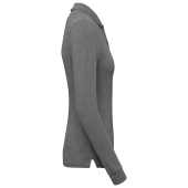 Bio180 piqué damespolo lange mouwen Grey Heather 3XL