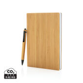 A5 Bamboe notitieboek & pen set, bruin