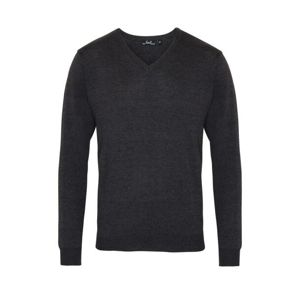 Knitted Cotton Acrylic V Neck Sweater