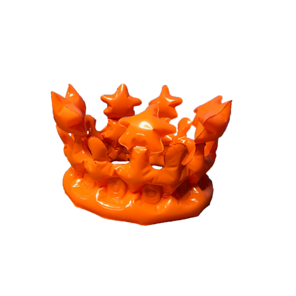 Koningsdag 50x oranje opblaasbare kroon en 50x oranje zwaaivlag kroon (2-delige set) Koningsdag 50x oranje opblaasbare kroon en 50x oranje zwaaivlag kroon (2-delige set)
