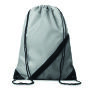 Full color Polyester trekkoord rugzak met mesh vak voorzien van rits.