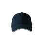 Cap unisex Sandwich 6P navy adjustable