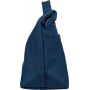 Gerecycled denim roll-top koeltas Mira blauw