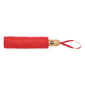 21" Impact AWARE™ RPET 190T bamboe auto open/dicht paraplu, rood